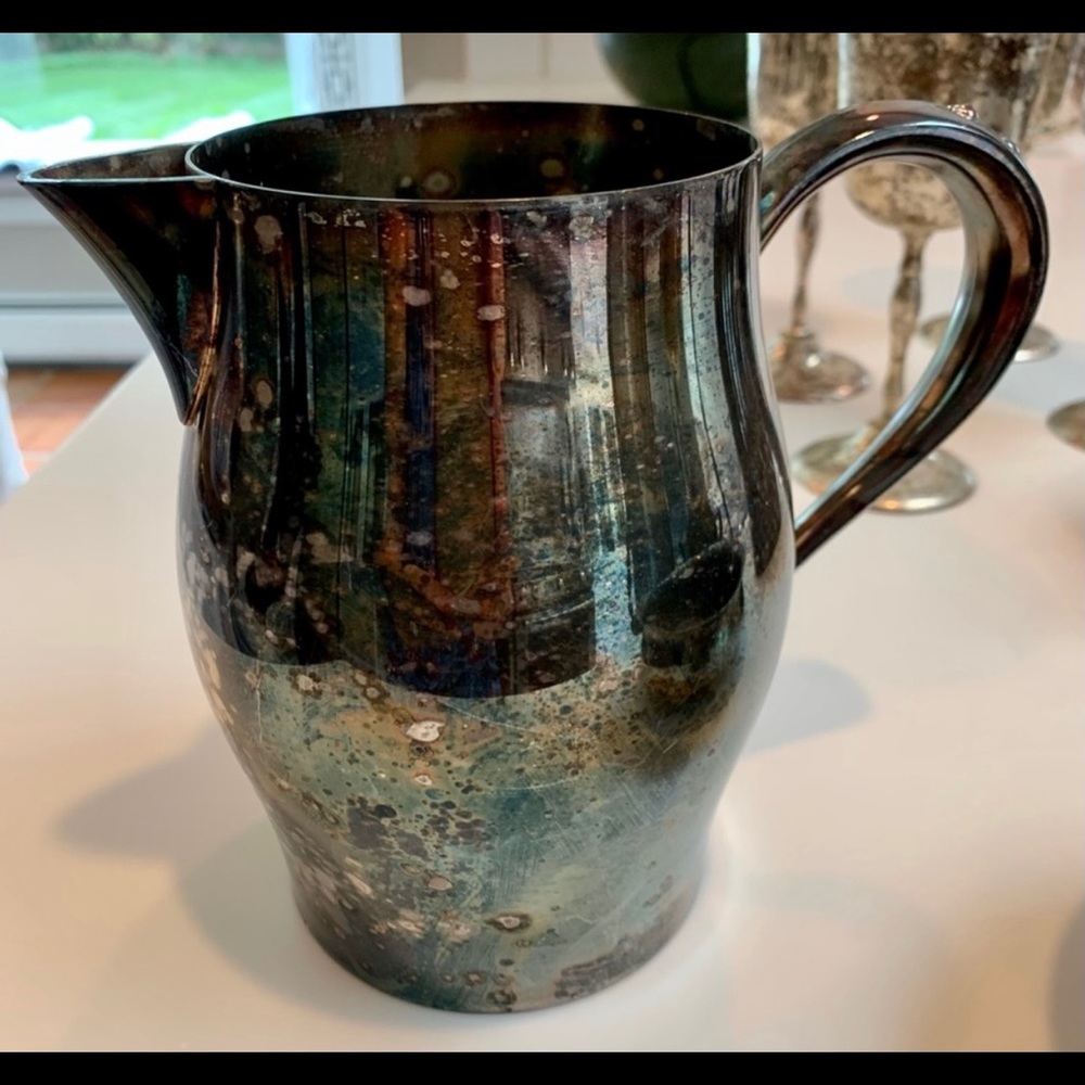 Silver plate pitcher
